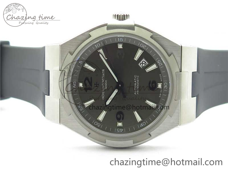 Overseas SS MKS 1:1 Best Edition Gray Dial on Black Rubber Strap MIYOTA 9015
