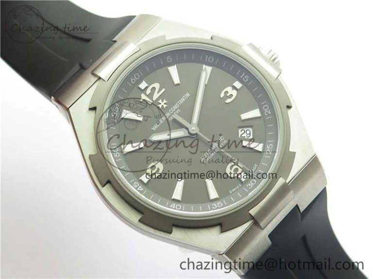 Overseas SS MKS 1:1 Best Edition Gray Dial on Black Rubber Strap MIYOTA 9015
