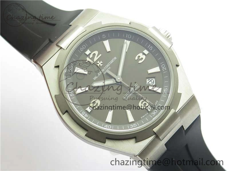 Overseas SS MKS 1:1 Best Edition Gray Dial on Black Rubber Strap MIYOTA 9015