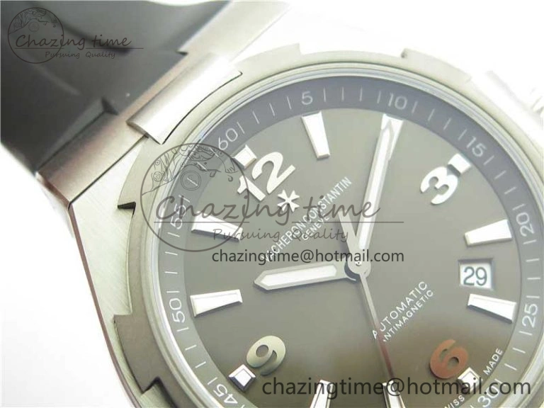 Overseas SS MKS 1:1 Best Edition Gray Dial on Black Rubber Strap MIYOTA 9015