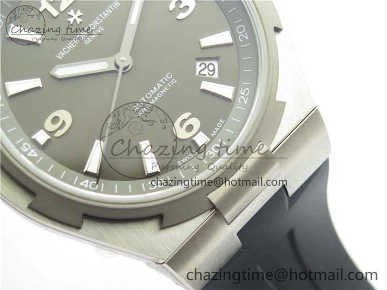 Overseas SS MKS 1:1 Best Edition Gray Dial on Black Rubber Strap MIYOTA 9015
