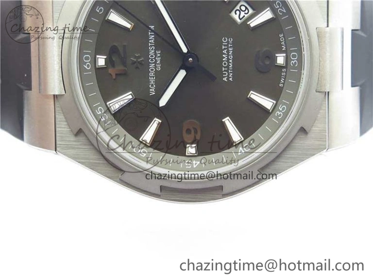 Overseas SS MKS 1:1 Best Edition Gray Dial on Black Rubber Strap MIYOTA 9015