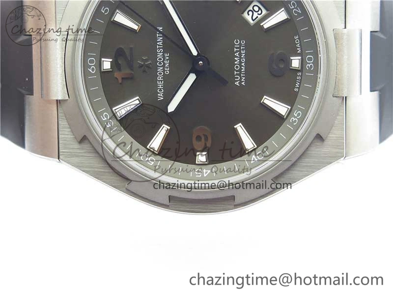 Overseas SS MKS 1:1 Best Edition Gray Dial on Black Rubber Strap MIYOTA 9015