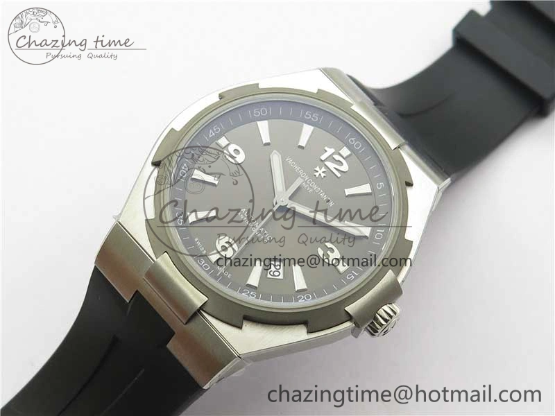 Overseas SS MKS 1:1 Best Edition Gray Dial on Black Rubber Strap MIYOTA 9015