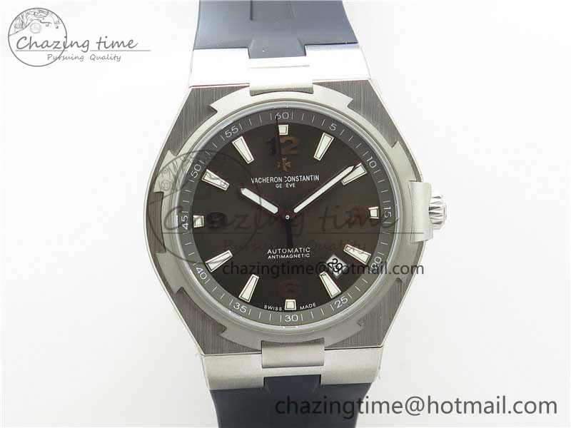Overseas SS MKS 1:1 Best Edition Gray Dial on Black Rubber Strap MIYOTA 9015