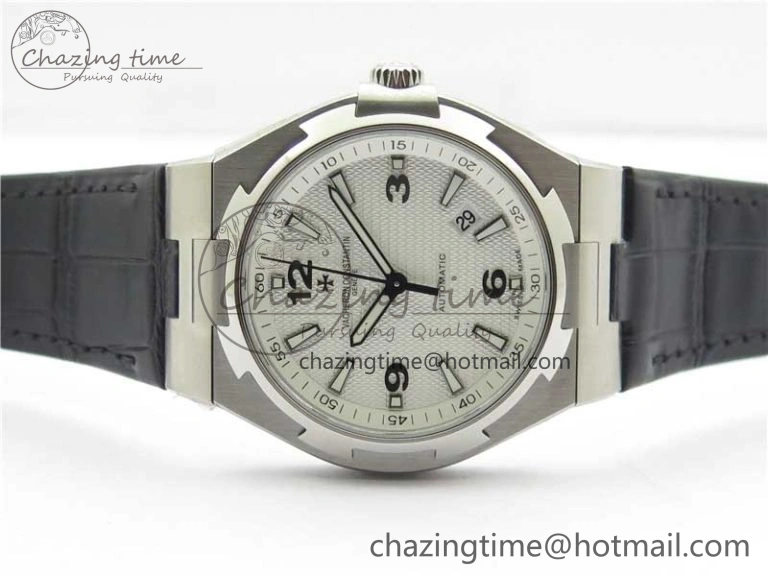 Overseas SS MKS 1:1 Best Edition White Dial on Black Leather Strap MIYOTA 9015