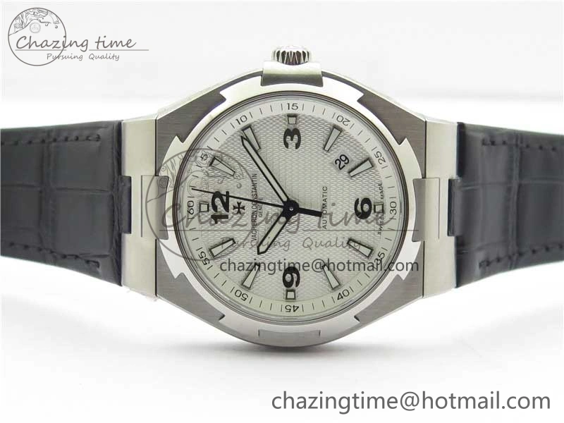 Overseas SS MKS 1:1 Best Edition White Dial on Black Leather Strap MIYOTA 9015