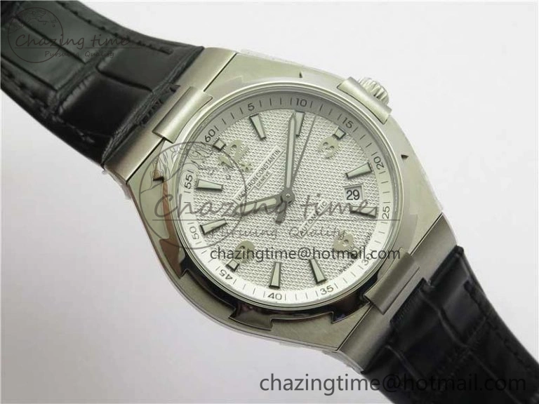Overseas SS MKS 1:1 Best Edition White Dial on Black Leather Strap MIYOTA 9015