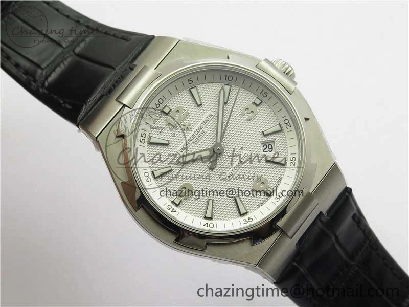 Overseas SS MKS 1:1 Best Edition White Dial on Black Leather Strap MIYOTA 9015