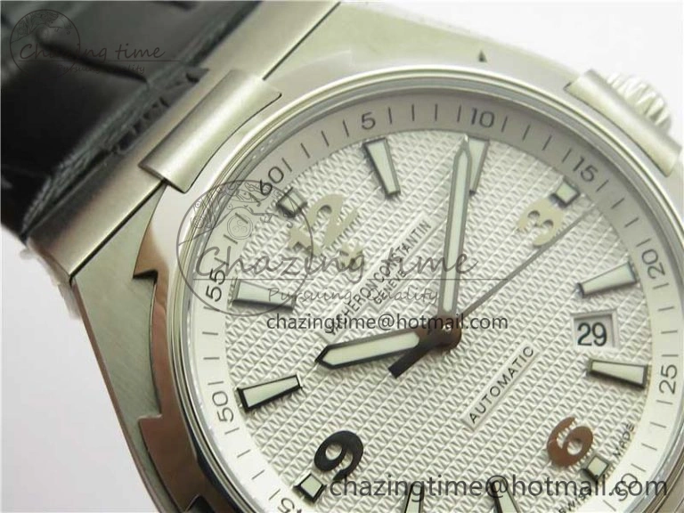 Overseas SS MKS 1:1 Best Edition White Dial on Black Leather Strap MIYOTA 9015