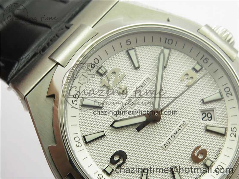 Overseas SS MKS 1:1 Best Edition White Dial on Black Leather Strap MIYOTA 9015