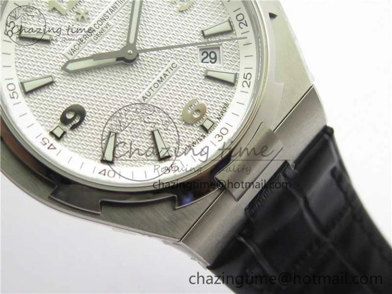 Overseas SS MKS 1:1 Best Edition White Dial on Black Leather Strap MIYOTA 9015