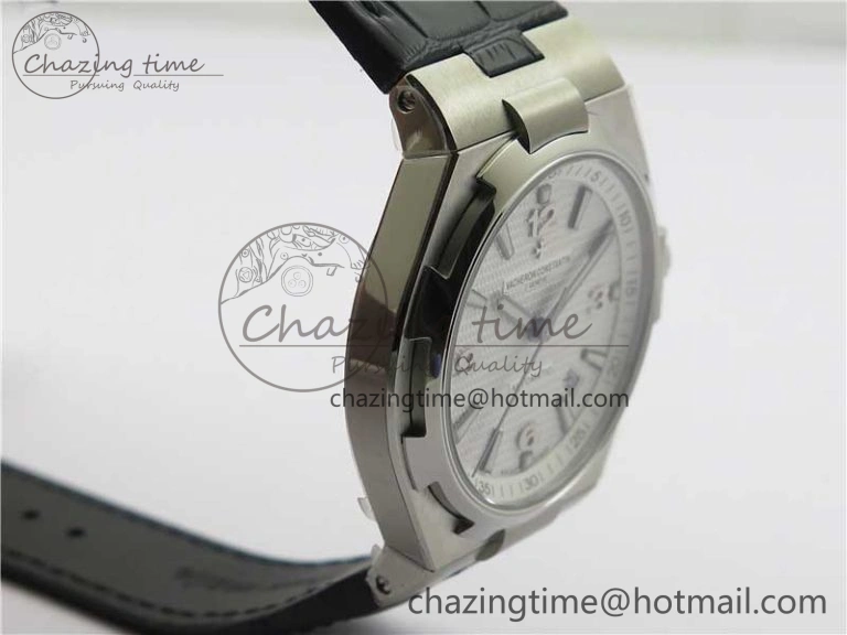 Overseas SS MKS 1:1 Best Edition White Dial on Black Leather Strap MIYOTA 9015
