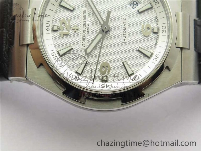 Overseas SS MKS 1:1 Best Edition White Dial on Black Leather Strap MIYOTA 9015