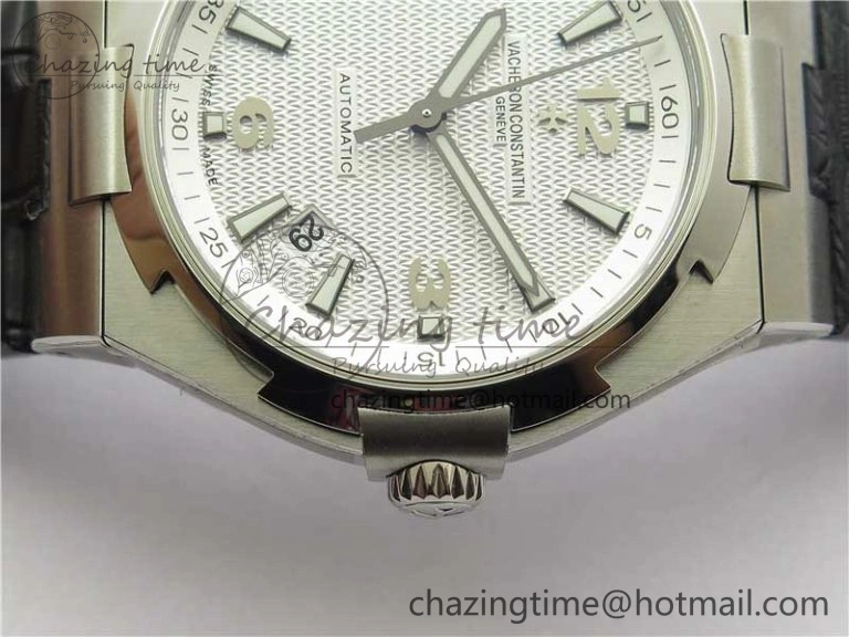 Overseas SS MKS 1:1 Best Edition White Dial on Black Leather Strap MIYOTA 9015