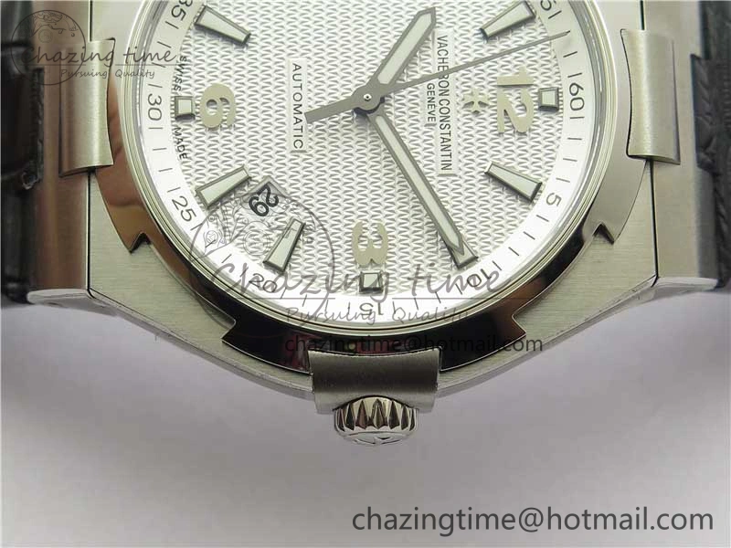 Overseas SS MKS 1:1 Best Edition White Dial on Black Leather Strap MIYOTA 9015