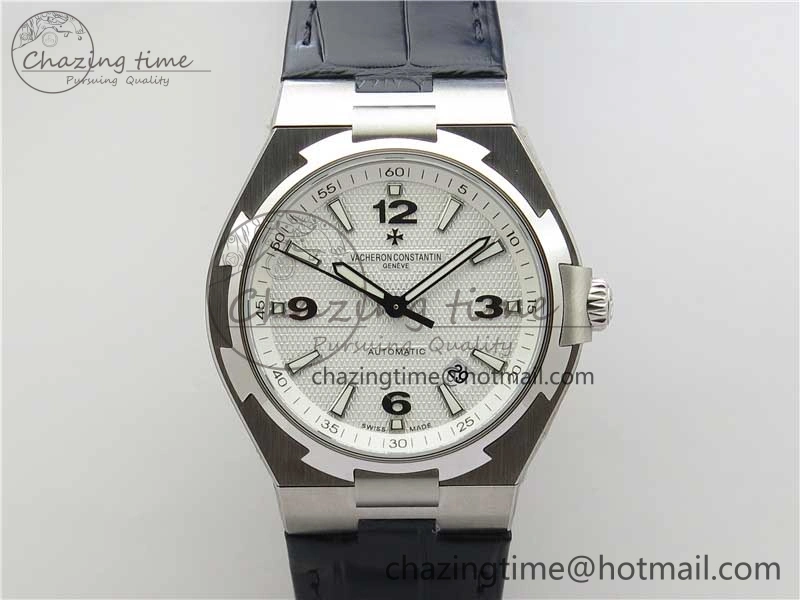 Overseas SS MKS 1:1 Best Edition White Dial on Black Leather Strap MIYOTA 9015