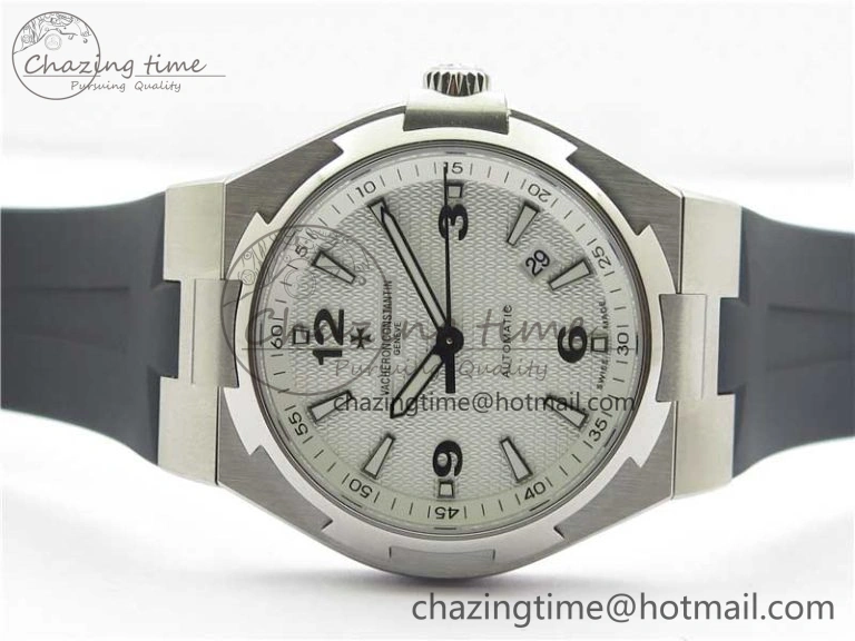 Overseas SS MKS 1:1 Best Edition White Dial on Black Rubber Strap MIYOTA 9015