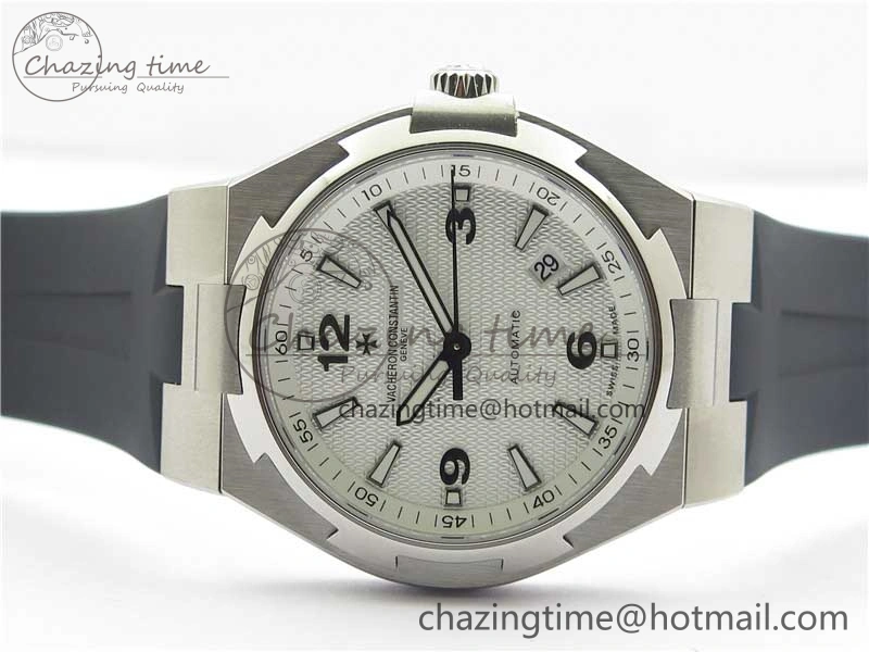 Overseas SS MKS 1:1 Best Edition White Dial on Black Rubber Strap MIYOTA 9015
