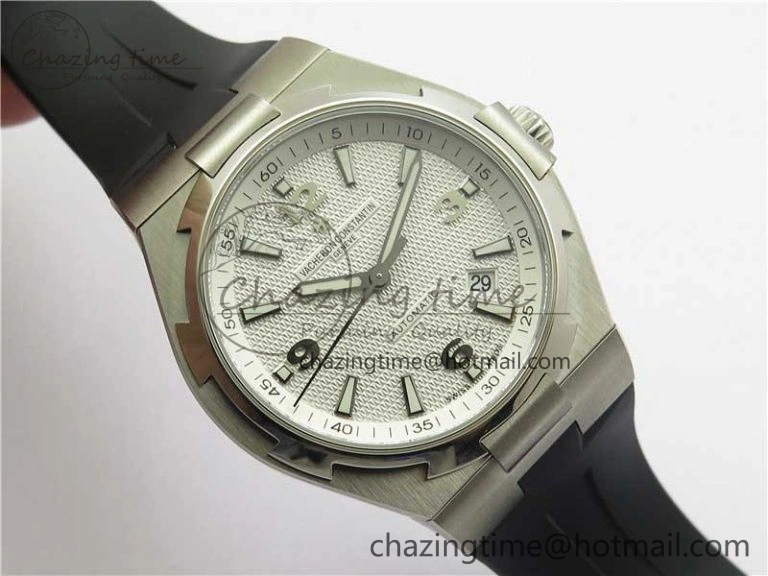 Overseas SS MKS 1:1 Best Edition White Dial on Black Rubber Strap MIYOTA 9015