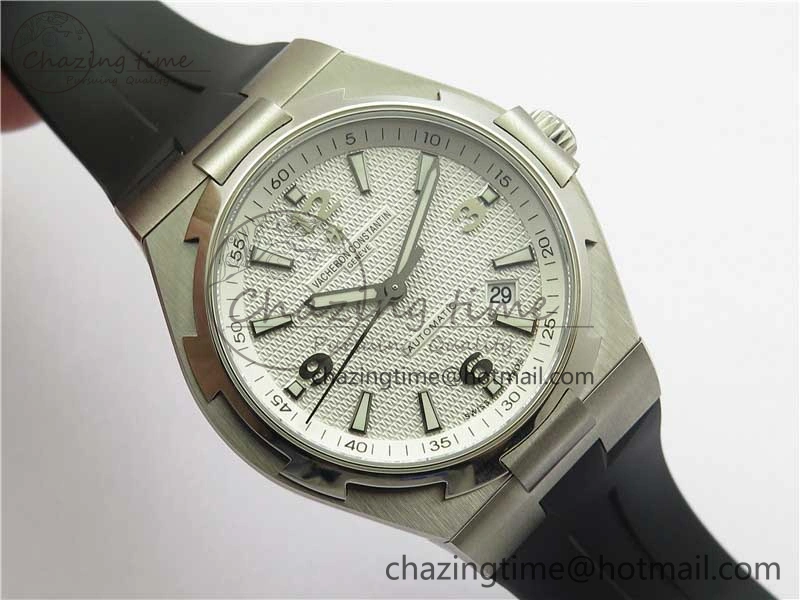 Overseas SS MKS 1:1 Best Edition White Dial on Black Rubber Strap MIYOTA 9015