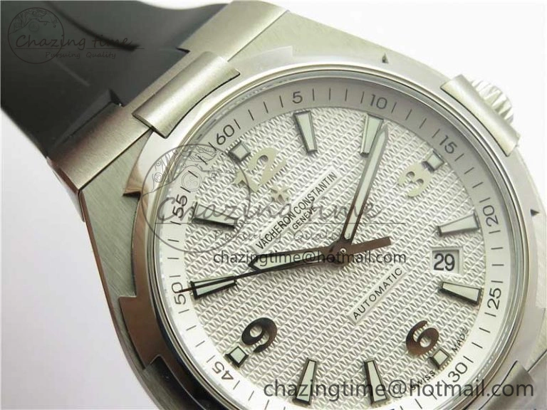 Overseas SS MKS 1:1 Best Edition White Dial on Black Rubber Strap MIYOTA 9015