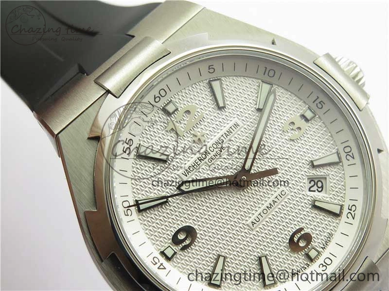 Overseas SS MKS 1:1 Best Edition White Dial on Black Rubber Strap MIYOTA 9015