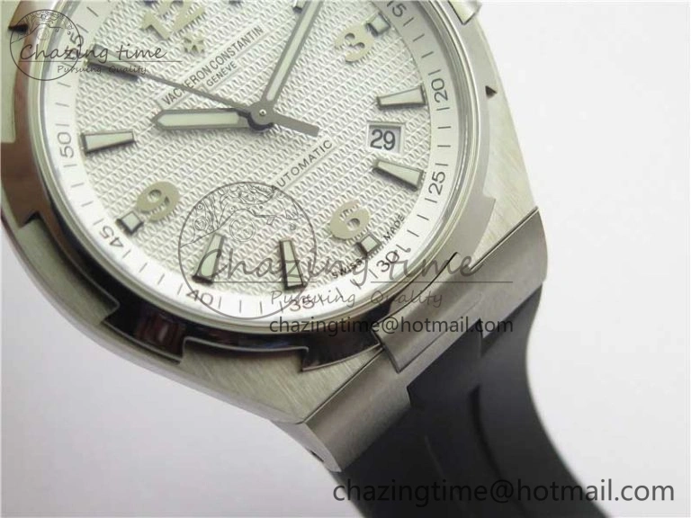 Overseas SS MKS 1:1 Best Edition White Dial on Black Rubber Strap MIYOTA 9015