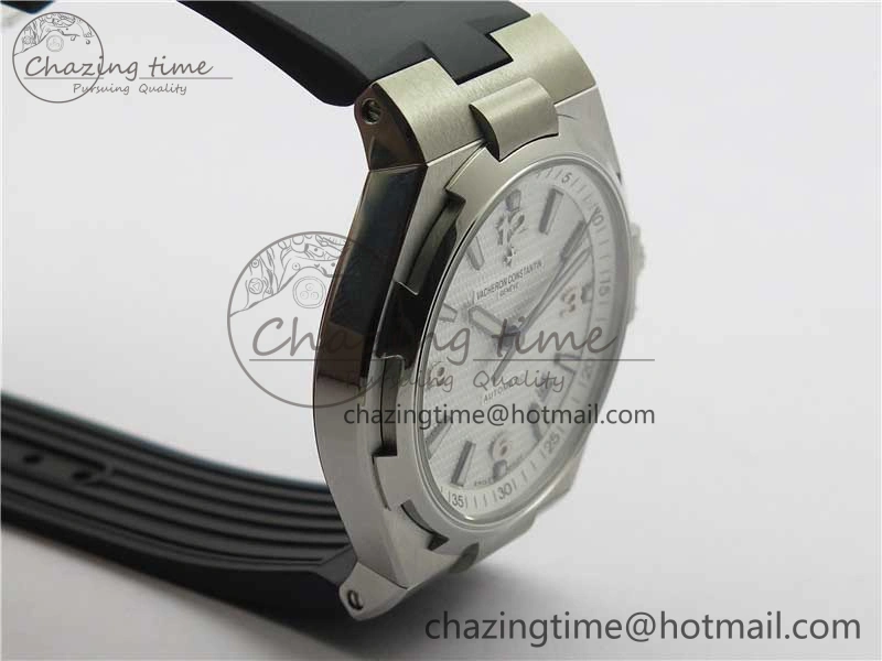 Overseas SS MKS 1:1 Best Edition White Dial on Black Rubber Strap MIYOTA 9015