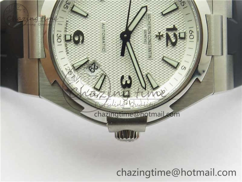 Overseas SS MKS 1:1 Best Edition White Dial on Black Rubber Strap MIYOTA 9015