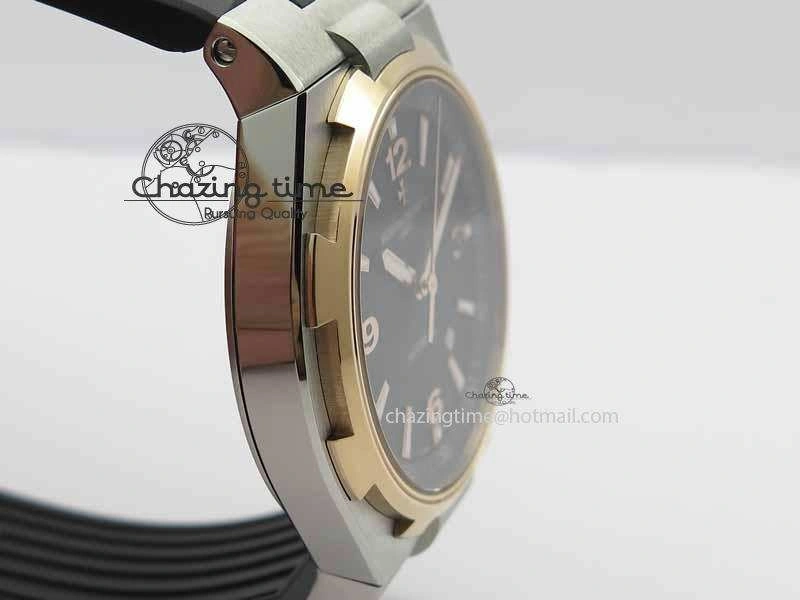 Overseas SS RG JJF 1:1 Best Edition Black Dial On Rubber Strap MIYOTA 9015