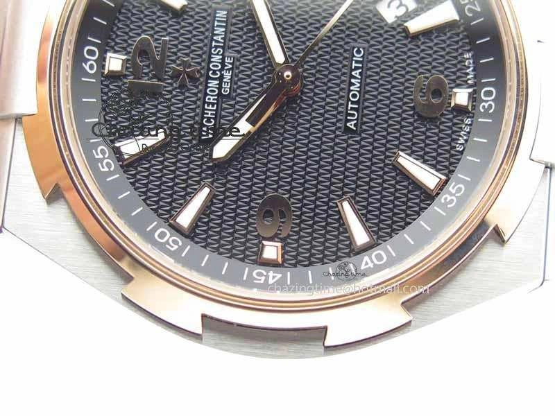 Overseas SS RG JJF 1:1 Best Edition Black Dial On Rubber Strap MIYOTA 9015