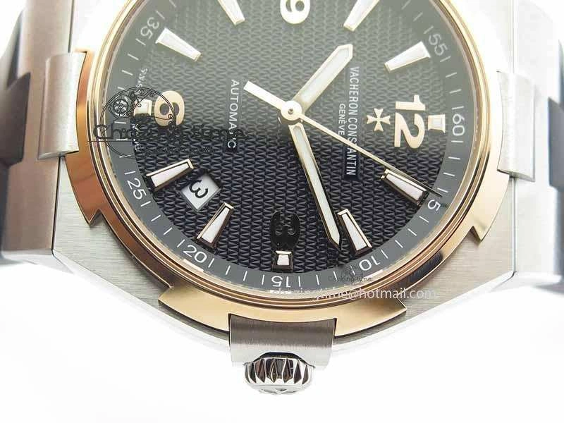 Overseas SS RG JJF 1:1 Best Edition Black Dial On Rubber Strap MIYOTA 9015