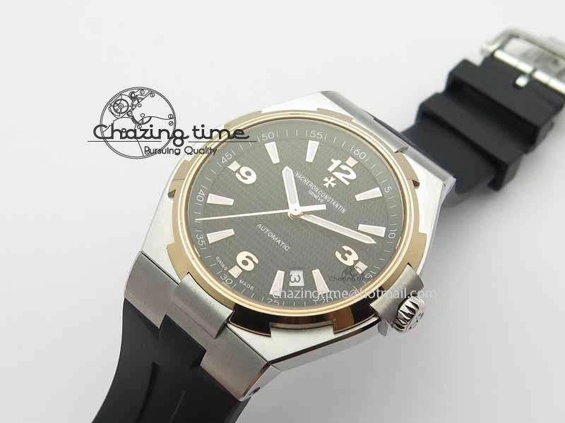 Overseas SS RG JJF 1:1 Best Edition Black Dial On Rubber Strap MIYOTA 9015