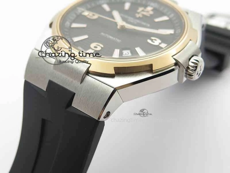 Overseas SS RG JJF 1:1 Best Edition Black Dial On Rubber Strap MIYOTA 9015