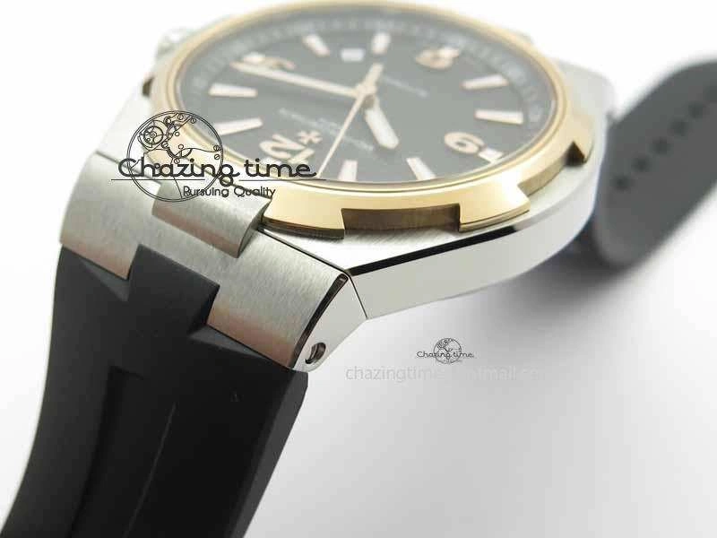 Overseas SS RG JJF 1:1 Best Edition Black Dial On Rubber Strap MIYOTA 9015