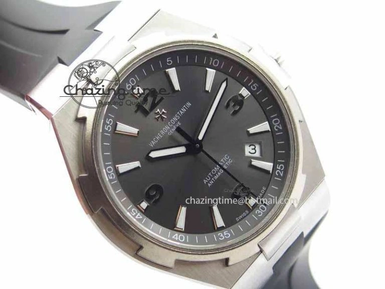 Overseas SS Ti JJF 1:1 Best Edition Gray Dial On Rubber Strap MIYOTA 9015