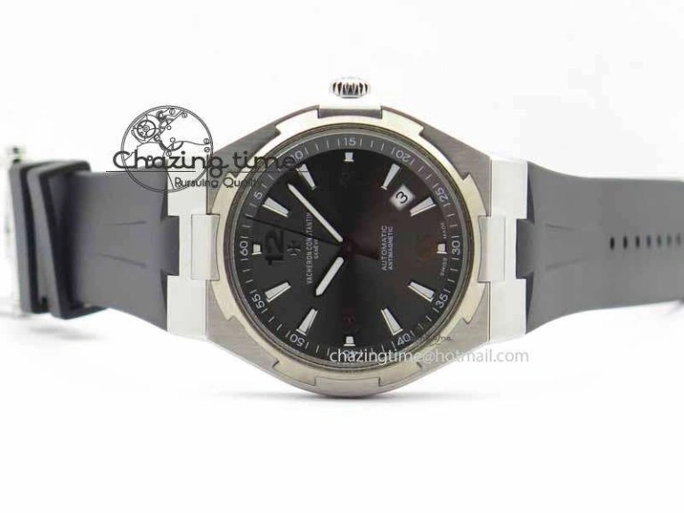 Overseas SS Ti JJF 1:1 Best Edition Gray Dial On Rubber Strap MIYOTA 9015