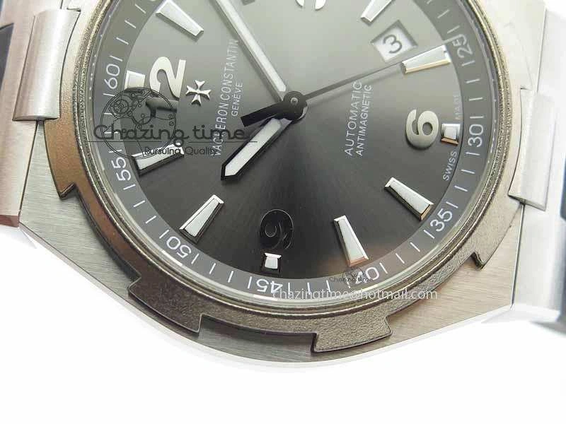 Overseas SS Ti JJF 1:1 Best Edition Gray Dial On Rubber Strap MIYOTA 9015