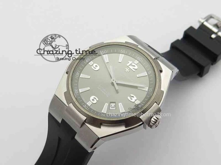 Overseas SS Ti JJF 1:1 Best Edition Gray Dial On Rubber Strap MIYOTA 9015