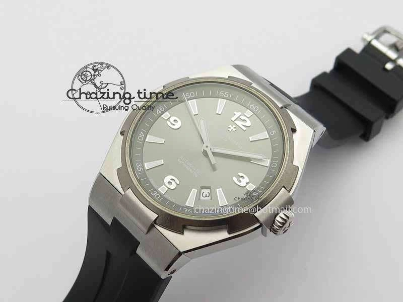 Overseas SS Ti JJF 1:1 Best Edition Gray Dial On Rubber Strap MIYOTA 9015