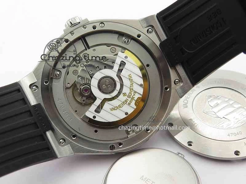 Overseas SS Ti JJF 1:1 Best Edition Gray Dial On Rubber Strap MIYOTA 9015