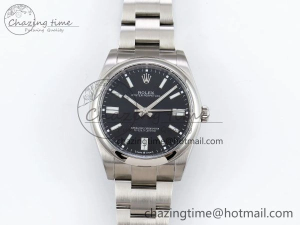 Oyster Perpetual 124300 41mm APF 1:1 Best Edition 904L Steel Black Dial VR3230