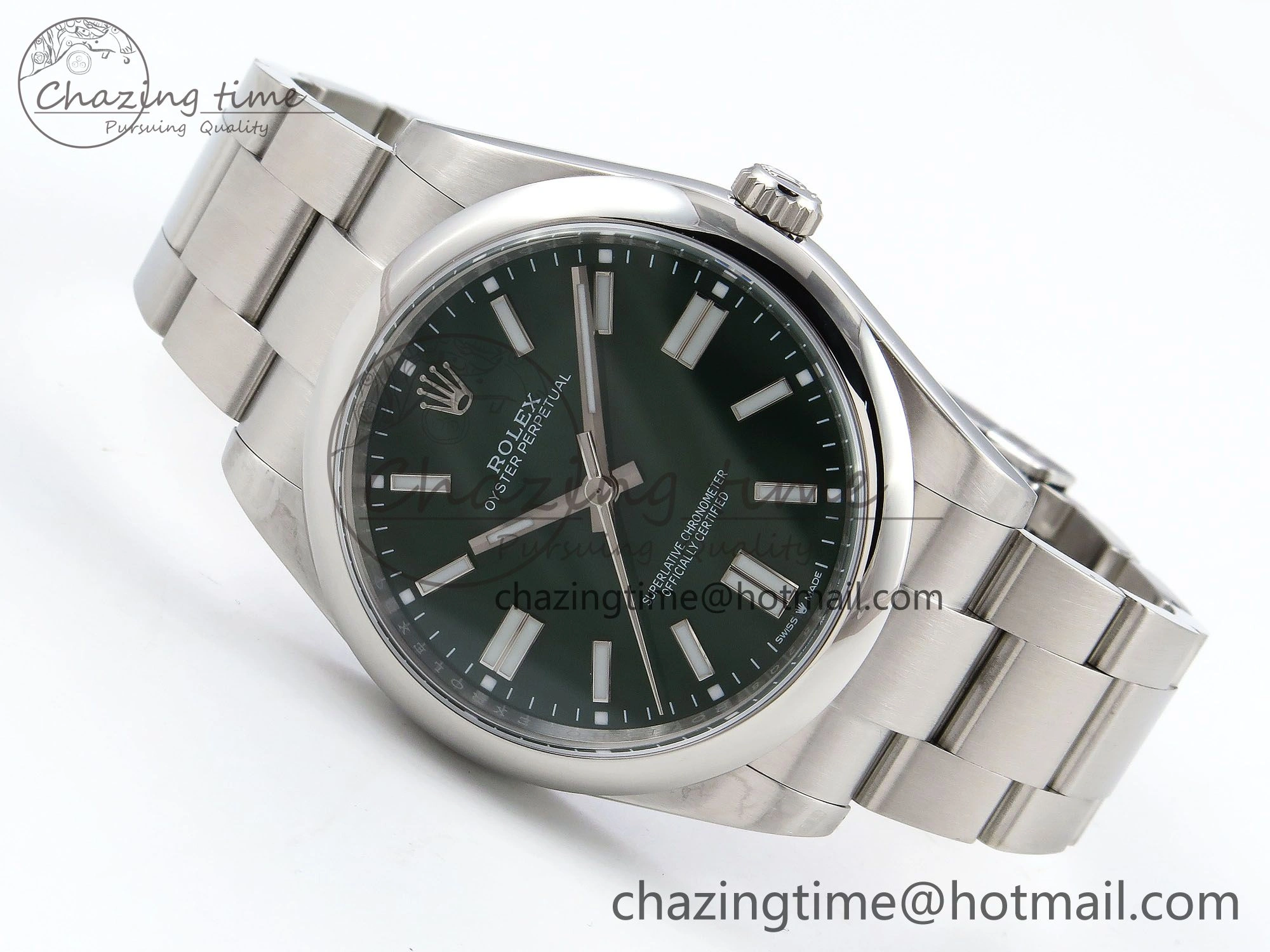 Oyster Perpetual 124300 41mm APF 1:1 Best Edition 904L Steel Green Dial VR3230