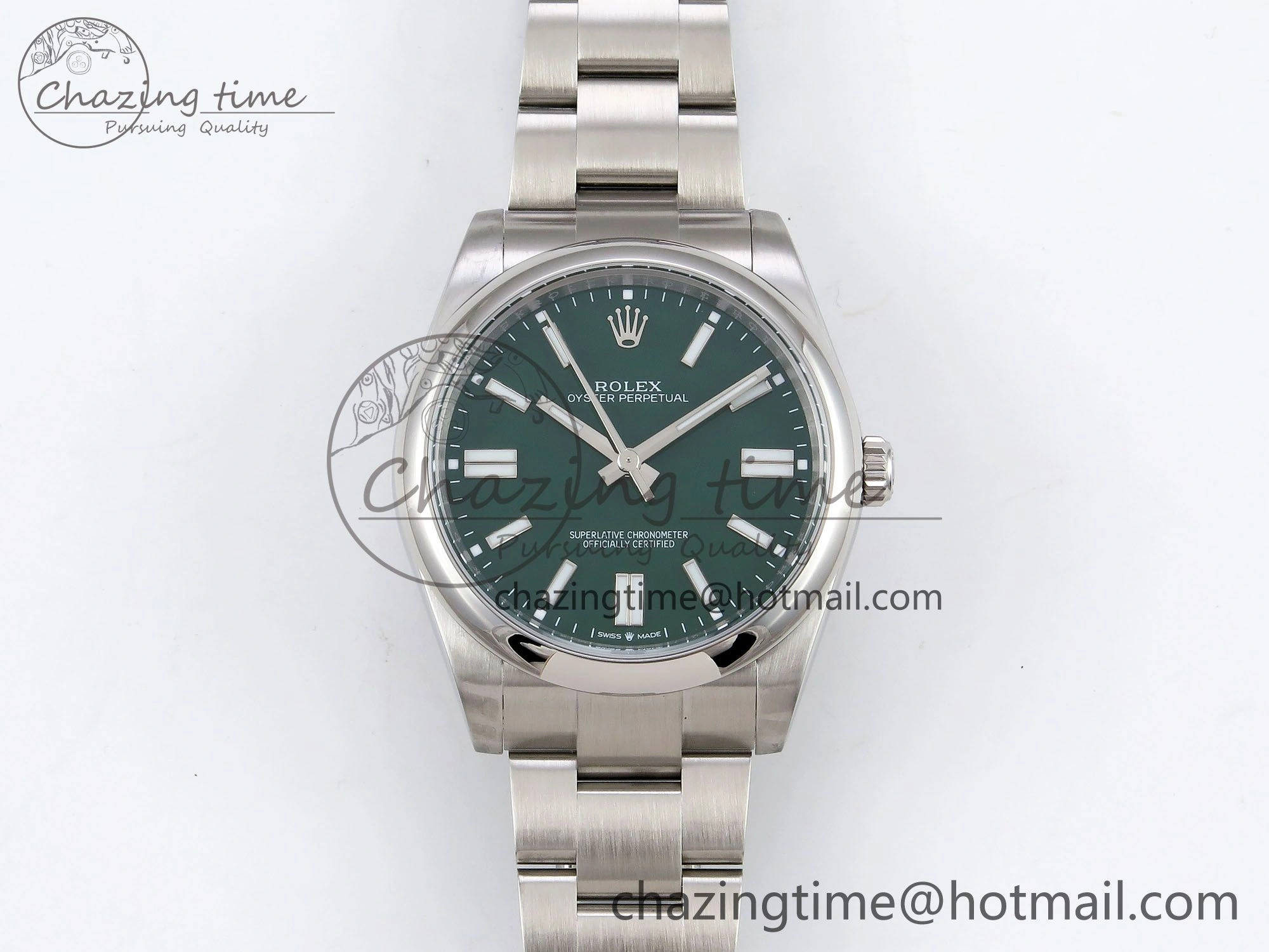 Oyster Perpetual 124300 41mm APF 1:1 Best Edition 904L Steel Green Dial VR3230