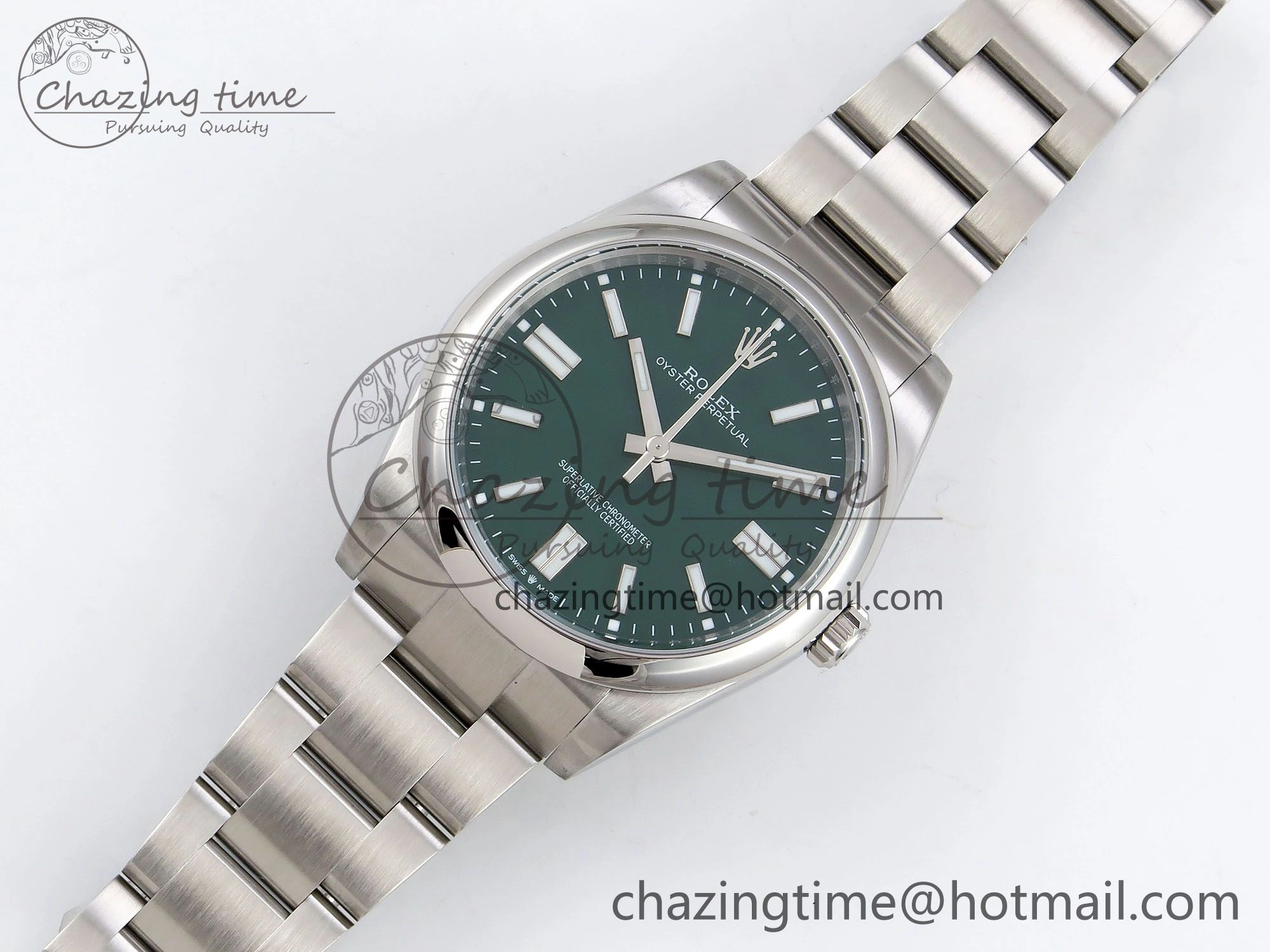 Oyster Perpetual 124300 41mm APF 1:1 Best Edition 904L Steel Green Dial VR3230