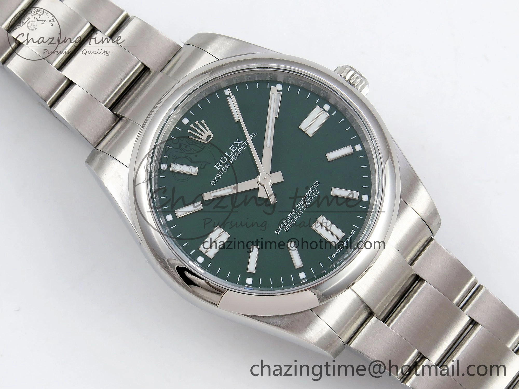 Oyster Perpetual 124300 41mm APF 1:1 Best Edition 904L Steel Green Dial VR3230