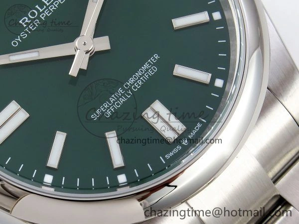Oyster Perpetual 124300 41mm APF 1:1 Best Edition 904L Steel Green Dial VR3230
