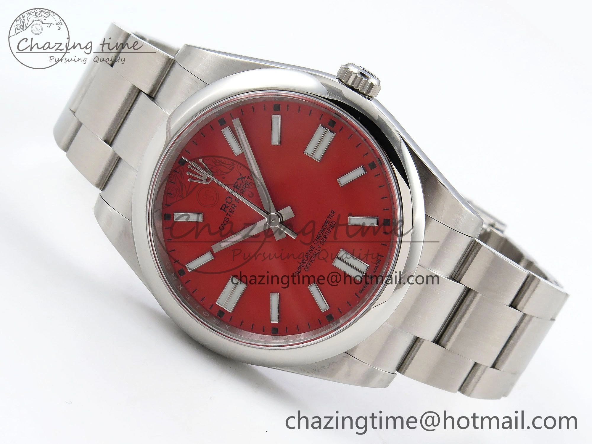 Oyster Perpetual 124300 41mm APF 1:1 Best Edition 904L Steel Red Dial VR3230