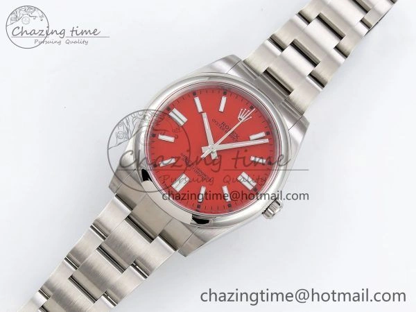 Oyster Perpetual 124300 41mm APF 1:1 Best Edition 904L Steel Red Dial VR3230